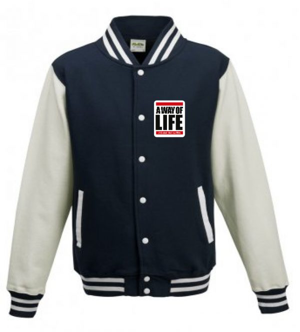 College Jacket - A Way Of Life logo (Navy/White)