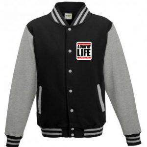 College Jacket - A Way Of Life logo (Black/Charcoal)