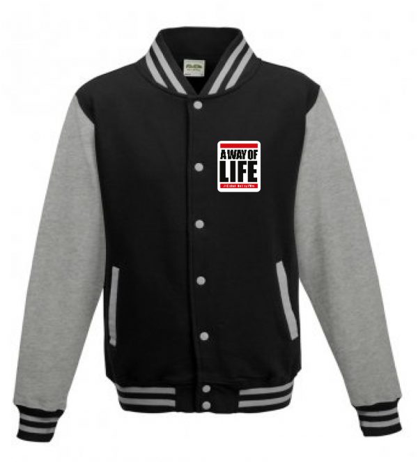 College Jacket - A Way Of Life logo (Black/Charcoal)