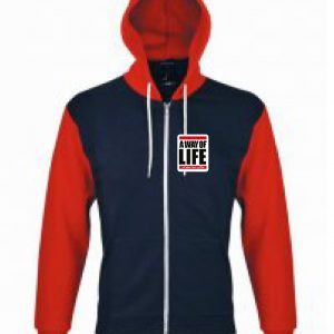 Hoody - A Way of Life Logo (Navy/Red)
