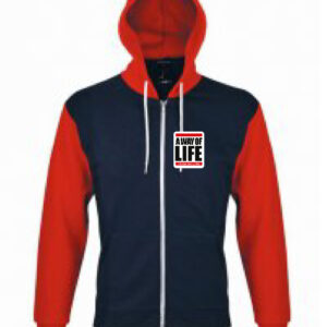 Hoody – A Way Of Life logo (Navy/Red)<br><br>