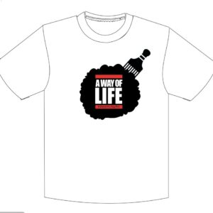 T-Shirt – Afro and comb (White)<br><br>